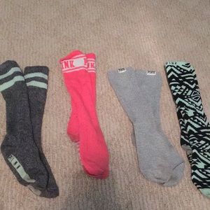4 PINK pairs of socks